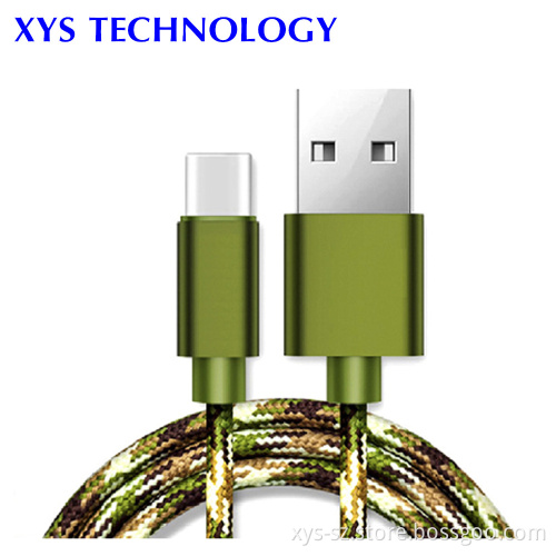 New Arrival Customized Wholesale Braid Type C usb cable, USB Charger Type C Cable